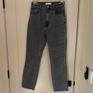 Abercrombie & Fitch Dark Gray Ankle Straight Jeans